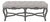 Vintage Double X-Base Bench For Sale
