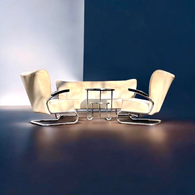 Black Small Bauhaus Tubular Steel Mod. RC5 Side Table from Mauser Werke, Germany, 1939 For Sale - Image 8 of 13