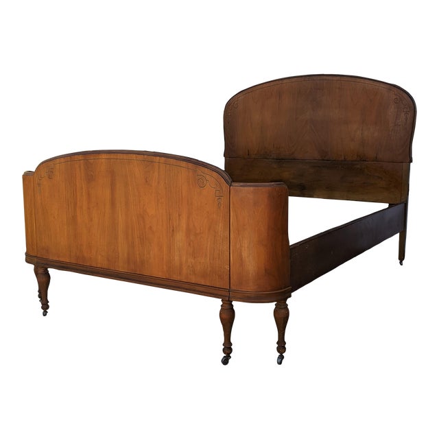 Vintage French Curved Footboard Full Size Bedframe Chairish