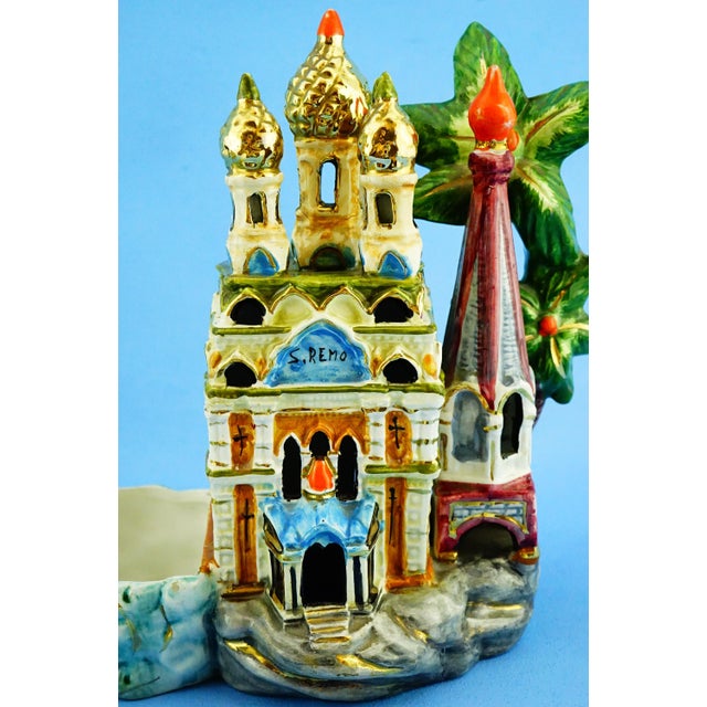 20th Century Vintage Ceramic Sculptures Orthodox Church and Casino of Sanremo, Italy, 1890s, Set of 2 For Sale - Image 13 of 18