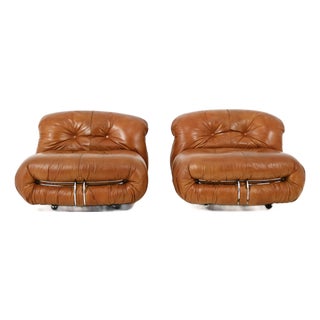 Soriana Lounge Chairs by Afra & Tobia Scarpa for Cassina, 1970s, Set of 2 For Sale