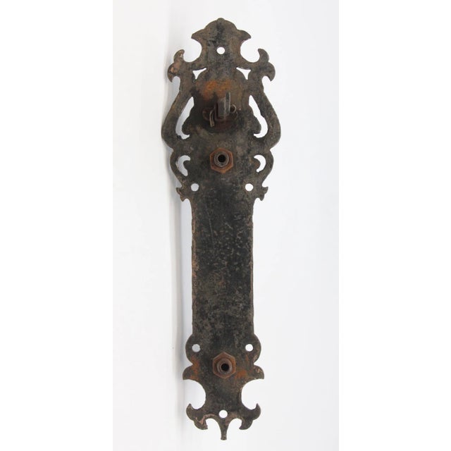 Mid 20th Century Mid 20th Century Arts & Crafts Cast Iron Hand Forged Door Pull For Sale - Image 5 of 5