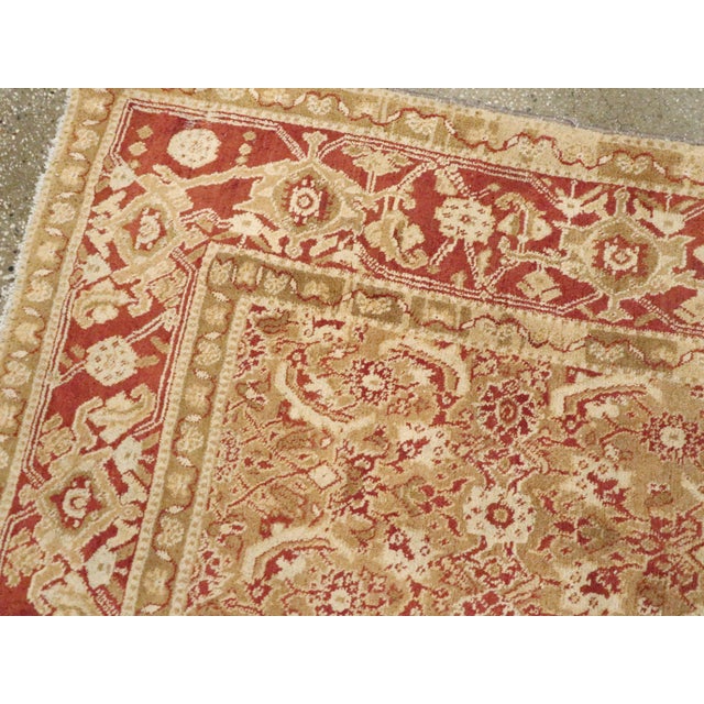 Beige Galerie Shabab Collection Early 20th Century Indian Agra Rug For Sale - Image 8 of 10