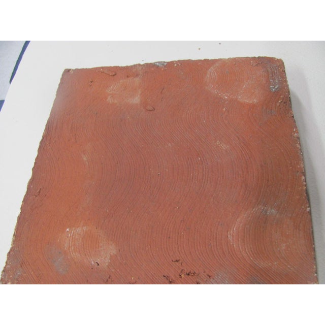 Rare Grueby Pottery 6" X 6" Fiddler Tile in Blue and Yellow Glazes 1905 For Sale - Image 11 of 12