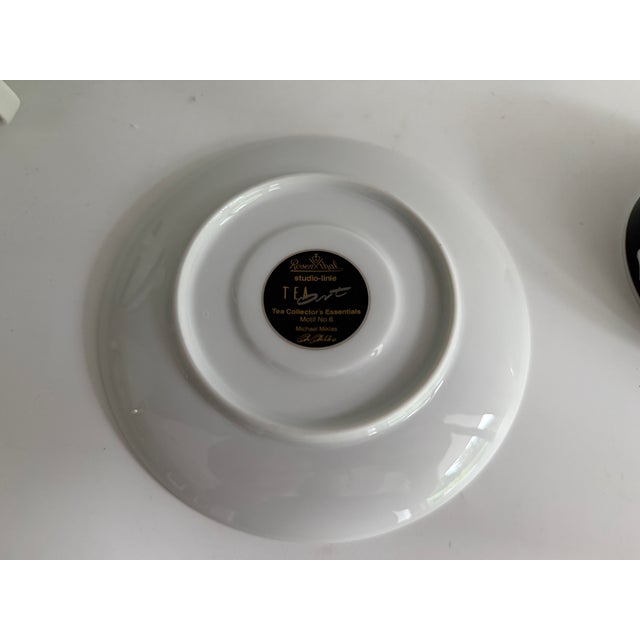 Postmodern Tea Art Collectors Essentials Motif No. 6 Tea Cup and Saucer by Michael Miklas and Walter Gropius for Rosenthal Studio Linie, 1990, Set of 2 For Sale - Image 3 of 6