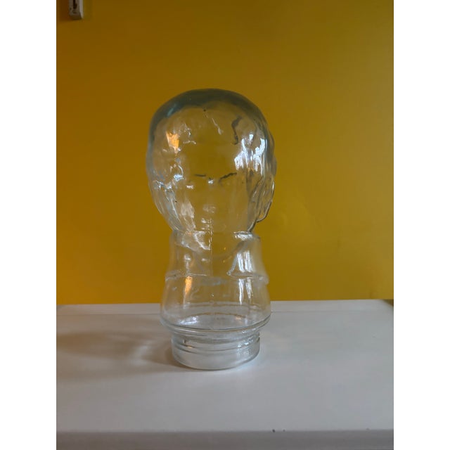 Vintage 1960s-70s Glass Elvis Head Bust by Ingrid Glass Made in West Germany For Sale - Image 4 of 4