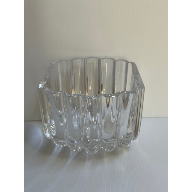 Mid-Century Modern Goran Warf for Kosta Boda--Sculptural Swedish Art Glass Rimmed Bowl For Sale - Image 3 of 18