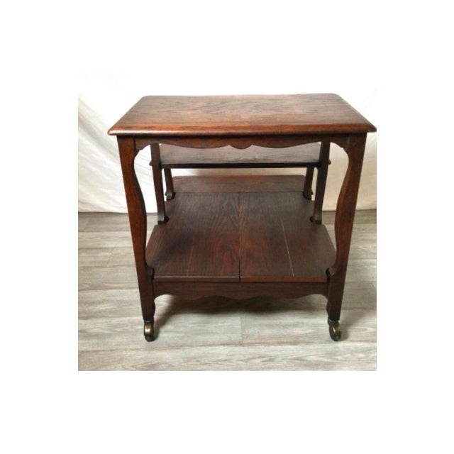 English Vintage Traditional 3 Tier Wooden Step Ladder Decorative Display, Side Table For Sale - Image 3 of 6