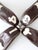 Vintage 1950s Golf Club Head Covers Set of 4 Brown and Cream For Sale - Image 9 of 12