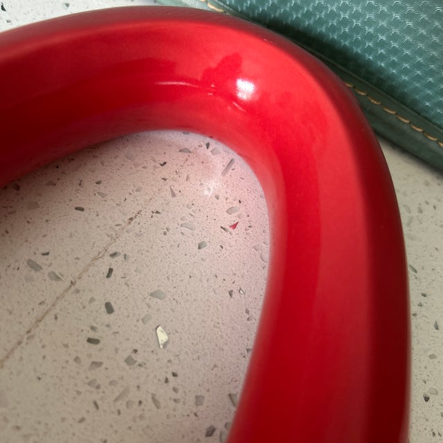 Ceramic Vintage Jaliang Asymmetrical Base Vase For Sale - Image 7 of 10