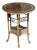 Antique Japanoise Bamboo Table With Leather Top For Sale