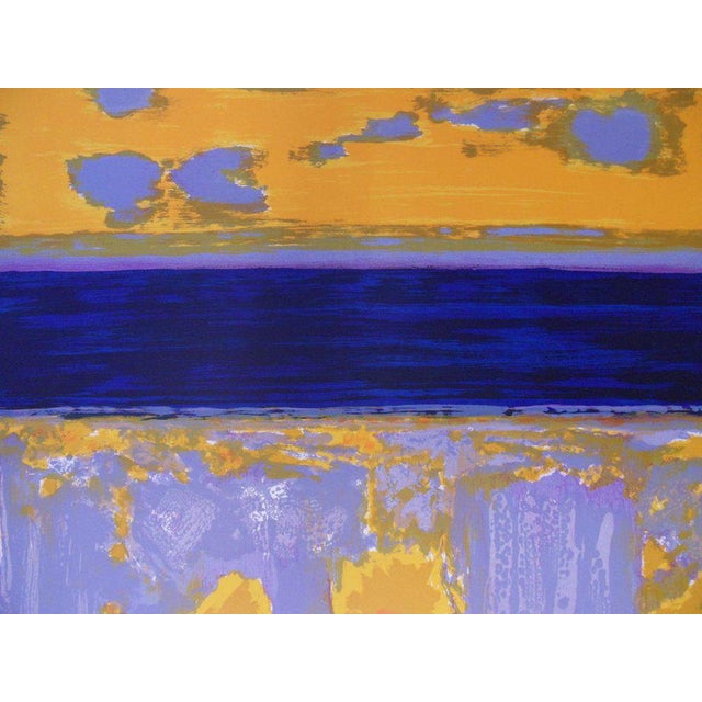Maurice-Elie SARTHOU (1911-1999) The Sea Was Black Original color lithograph Signed in pencil Limited edition of 150...