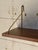 1960s Vintage Teak Floating Wall Shelf With Brass-Tone Metal Brackets – Mid-Century Modern Scandinavian Wall-Mounted Shelf For Sale - Image 5 of 10