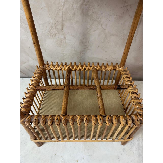 Vintage Rattan Bottle Holder, 1960 For Sale - Image 9 of 11
