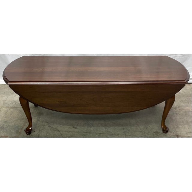 Vintage Cherry Ethan Allen Chippendale Style Drop Leaf Coffee Table