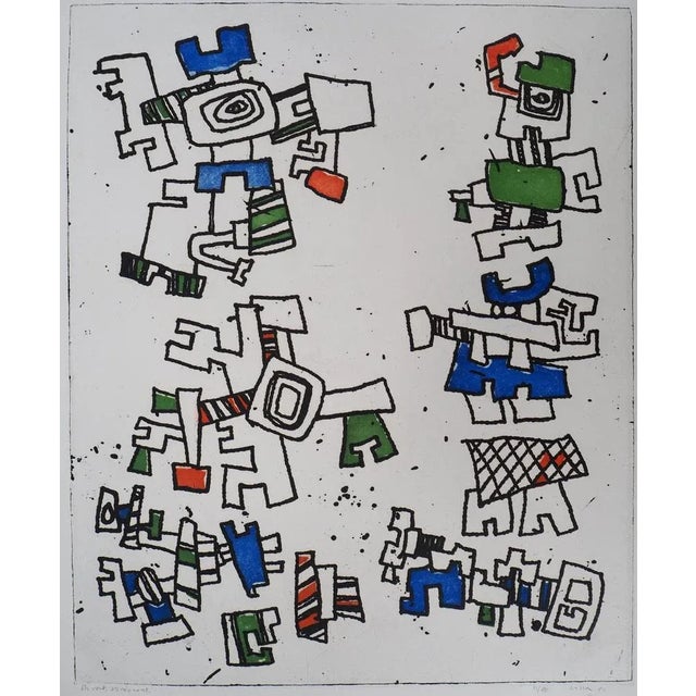 Modern Jacques Soisson, Vagabond Elements, Original Signed Engraving For Sale - Image 3 of 6