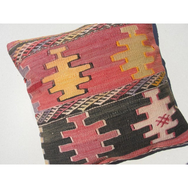 Art Deco Vintage Rug Fragment Pillow Cover For Sale - Image 3 of 9