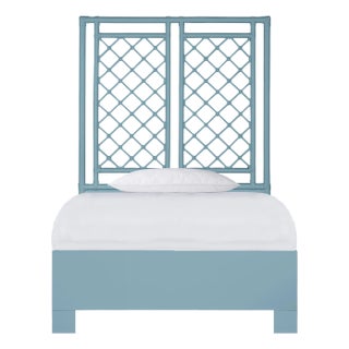 X & Diamond Standard Bed Twin, Pool Blue For Sale