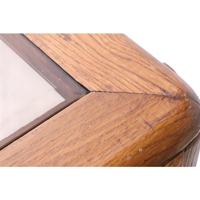 Late 20th Century Post Modern Oak and Glass Coffee Table For Sale - Image 9 of 9