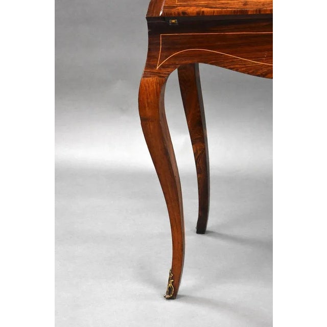 Wood 19th Century French Rosewood Bureau De Dame, 1880s For Sale - Image 7 of 12