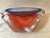 This bold orange and blue Murano Art Glass centerpiece bowl was handcrafted by the renowned Italian master glassmaker...