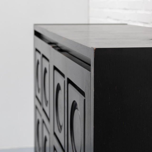Vintage Brutalist Belgian Cabinet in Wood, 1970s For Sale - Image 10 of 16