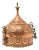 Antique Indian Copper Pandan Betel Box, Mughal Revival, Pierced Dome Lid For Sale