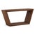 Unique modern open frame trapezoid design console table. Solid sturdy Mindi wood with a handsome walnut brown finish. Each...