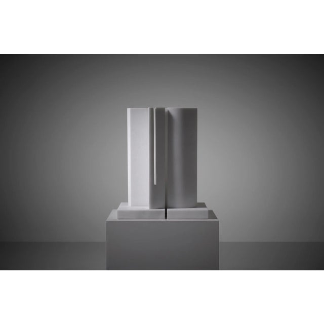 White Postmodern White Marble Sculpture by Jean-Claude Reussner, France 1980s, 1920s For Sale - Image 8 of 9