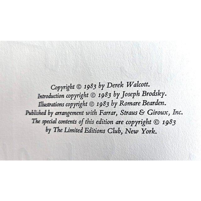 1983 Signed Limited First Edition of the Poetry of Derek Walcott & the Art of Romare Bearten For Sale - Image 13 of 14