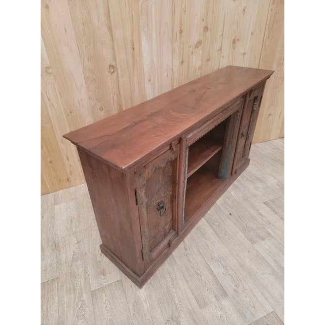 Late 19th Century Antique Moroccan Rustic Reclaimed Wood Cabinet For Sale - Image 5 of 10
