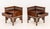 Early 20th Century Pair of Syrian Bone Inlay Walnut Corner Chairs For Sale - Image 5 of 8