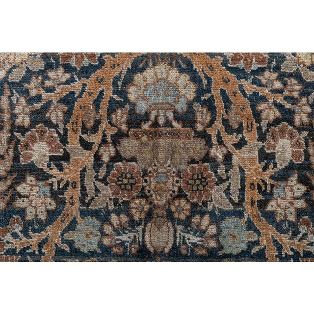 Textile Antique Persian Tabriz Rug For Sale - Image 7 of 8