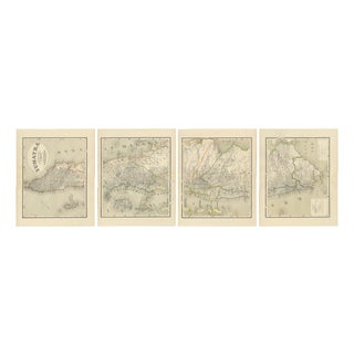 4-Sheet Maps of Sumatra from the Dutch East Indies, 1884, Set of 4 For Sale