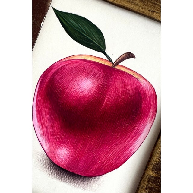 This hand-painted apple is a beautiful study in realism—where every fine stroke and delicate shading brings the form to...
