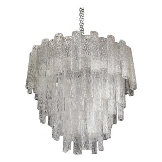 Mid-Century Large Murano Glass Tronchi Chandelier by Toni Zuccheri, 1960s For Sale