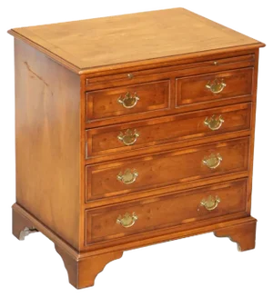 Burr Yew Wood Chest of Drawers