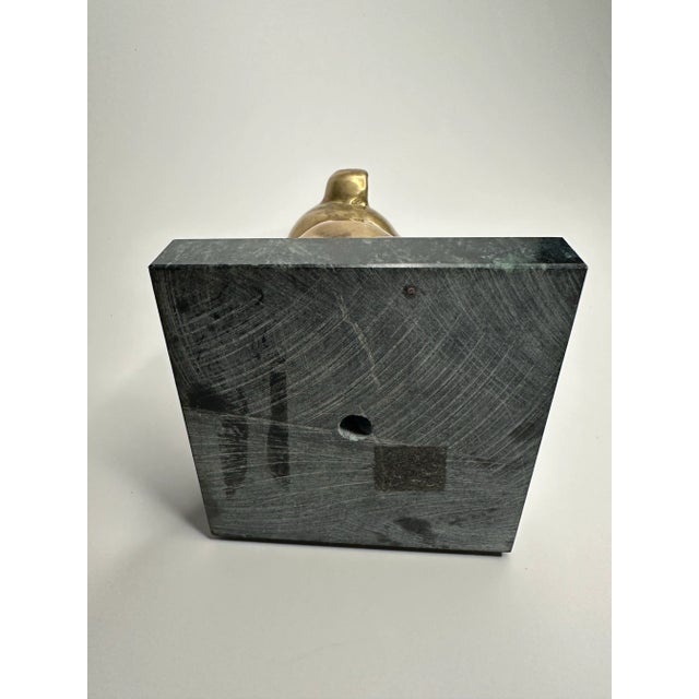 Metal Vintage Traditional Solid Brass & Black Teddy Bear Figurine For Sale - Image 7 of 7