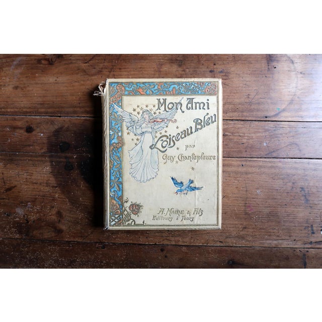 Antique French Illustrated Book "Mon Ami l'Oiseau Bleu" by Guy Chantepleure, c.1900 – Art Nouveau For Sale - Image 12 of 12