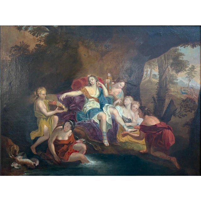 Follower of Antoine Coypel (1661-1722) - Diana and her nymphs, at the bath For Sale - Image 4 of 4