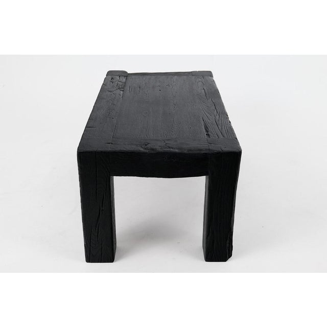 Reclaimed Charred Oak Table by Logniture For Sale - Image 9 of 18
