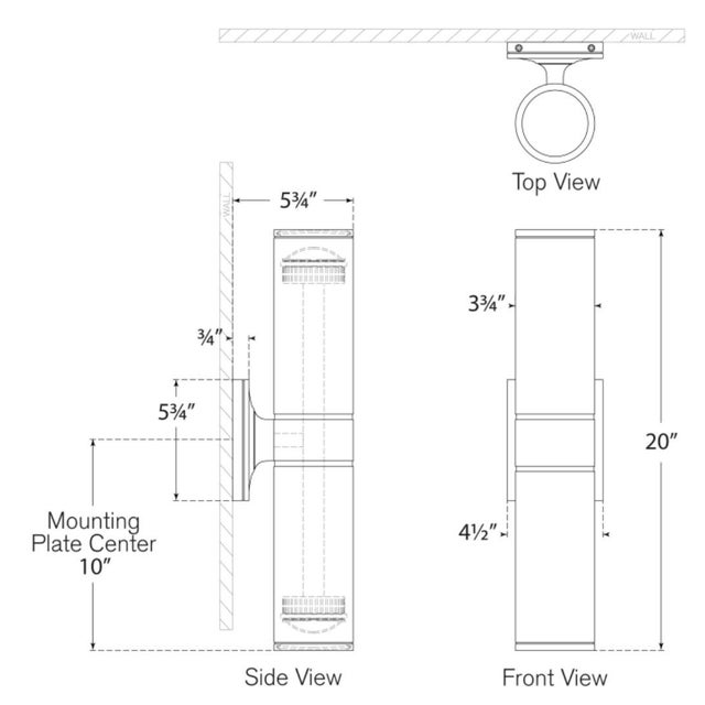 Provo 20" Canister Light in Polished Nickel Designer: Chapman & Myers Finish: Polished Nickel Height: 20" Width: 4.5"...