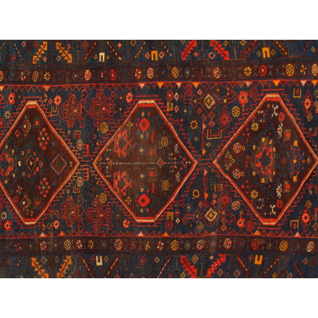 Late 19th Century Antique Persian Bidjar Hand-Knotted Rug - 4′3″ × 7′2″ For Sale - Image 4 of 5