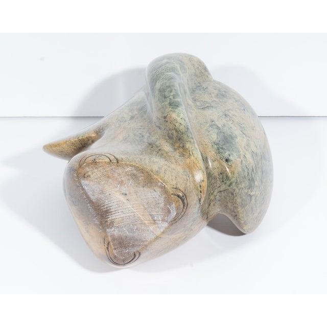 Stone Shona African Stone Elephant Sculpture by F. Mudhokwani For Sale - Image 7 of 8