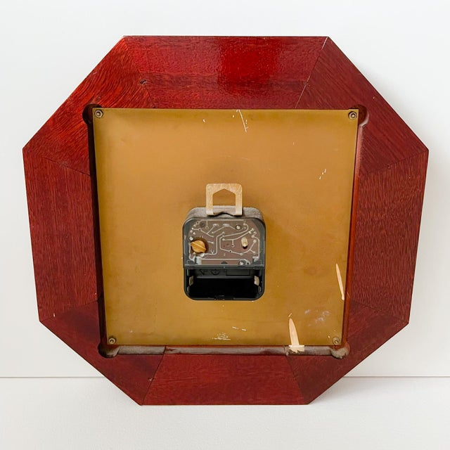 Metal Kienzle Chronoquartz Wall Clock in Teak and Brass from Kienzle International, 1970s For Sale - Image 7 of 10