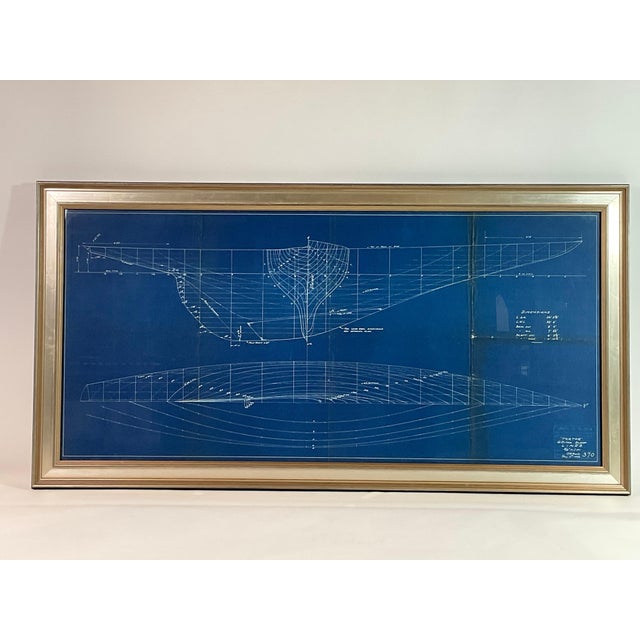 Blue Original Yacht Blueprint for the Q Class Sloop "Tartar" For Sale - Image 8 of 12