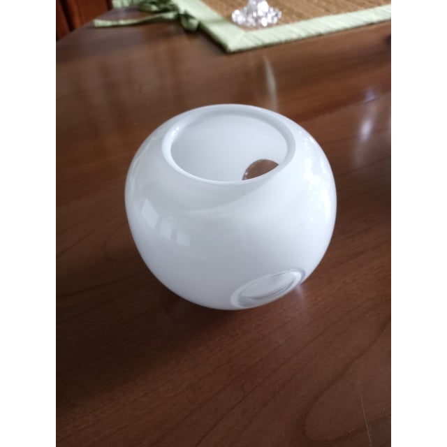 Hand Blown Cased Art Glass Rose Bowl Vase For Sale - Image 17 of 17