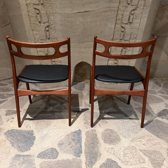 1960s Vintage Model 138 Dining Chairs Teak Johannes Andersen Uldum Møbelfabrik For Sale - Image 5 of 12
