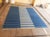 Handmade Cotton Area Rug, Natural Vegetable Dyed, Indigo Blue Striped Rug - 12'x15' For Sale - Image 10 of 13