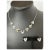 Van Dell sterling demi-parure. Necklace and screw back earrings. Both feature a textured heart/leaf design, accented with...